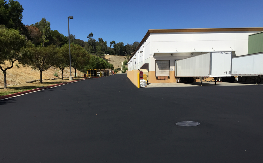 Newly paved access road